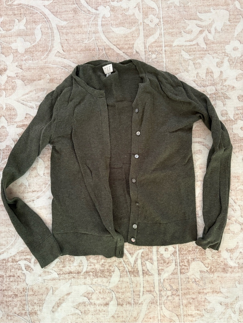 a new day Olive Green Button-Front Women’s Cardigan size XS